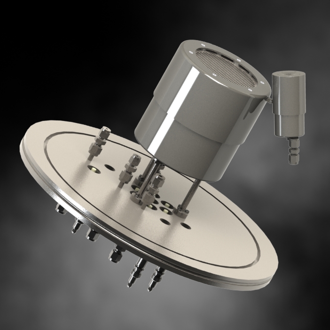 Source for Ø90mm beam, mounted on a Ø320mm flange Design of ECR source for Ø90mm beam, mounted on a Ø320mm flange