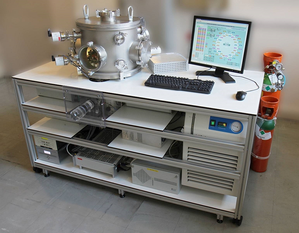Ø 400mm Ion Beam Deposition System with 20 ion sources, for samples up to Ø 300mm Photo of Ø 400 mm Ion Beam Deposition System with 20 ion sources, for samples up to Ø 300mm