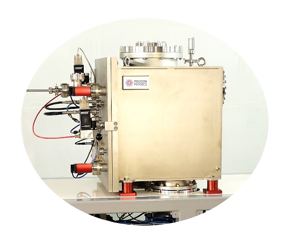 MBS-24 : a 50x50x50cm deposition system based on 24 individual ion sources, for uniform (±2%) (multi-component) thin films Photo of MBS-24 : a 50x50x50cm deposition system based on 24 individual ion sources for Ø10cm uniform (±2%) (multi-component) thin films